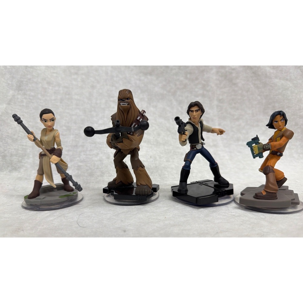 Disney Infinity 3.0 Star Wars Figures Lot Rey Chewbacca Han Solo Ezra Bridger